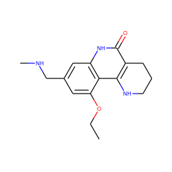 CCOc1cc(CNC)cc2[nH]c(=O)c3c(c12)NCCC3 ZINC000118733823