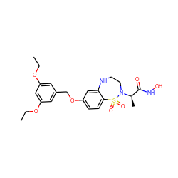 CCOc1cc(COc2ccc3c(c2)NCCN([C@H](C)C(=O)NO)S3(=O)=O)cc(OCC)c1 ZINC000013518142