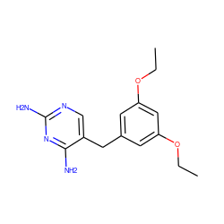 CCOc1cc(Cc2cnc(N)nc2N)cc(OCC)c1 ZINC000013726777