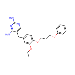 CCOc1cc(Cc2cnc(N)nc2N)ccc1OCCCOc1ccccc1 ZINC000013532899