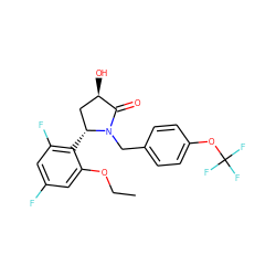 CCOc1cc(F)cc(F)c1[C@@H]1C[C@@H](O)C(=O)N1Cc1ccc(OC(F)(F)F)cc1 ZINC000167733116