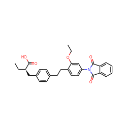 CCOc1cc(N2C(=O)c3ccccc3C2=O)ccc1CCc1ccc(C[C@@H](CC)C(=O)O)cc1 ZINC000072105926