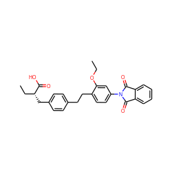 CCOc1cc(N2C(=O)c3ccccc3C2=O)ccc1CCc1ccc(C[C@H](CC)C(=O)O)cc1 ZINC000072105925