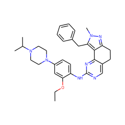 CCOc1cc(N2CCN(C(C)C)CC2)ccc1Nc1ncc2c(n1)-c1c(nn(C)c1Cc1ccccc1)CC2 ZINC000143105041