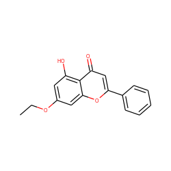 CCOc1cc(O)c2c(=O)cc(-c3ccccc3)oc2c1 ZINC000000043094