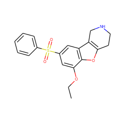 CCOc1cc(S(=O)(=O)c2ccccc2)cc2c3c(oc12)CCNC3 ZINC000147542058