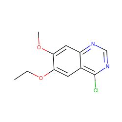 CCOc1cc2c(Cl)ncnc2cc1OC ZINC000034564696