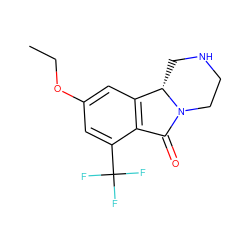 CCOc1cc2c(c(C(F)(F)F)c1)C(=O)N1CCNC[C@@H]21 ZINC000036270515