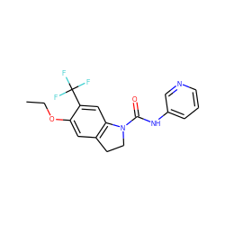 CCOc1cc2c(cc1C(F)(F)F)N(C(=O)Nc1cccnc1)CC2 ZINC000013779457