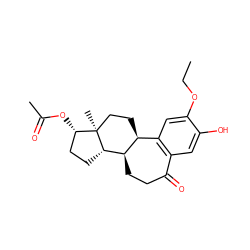 CCOc1cc2c(cc1O)C(=O)CC[C@H]1[C@@H]3CC[C@H](OC(C)=O)[C@@]3(C)CC[C@@H]21 ZINC000026493359