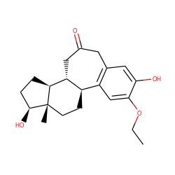 CCOc1cc2c(cc1O)CC(=O)C[C@@H]1[C@@H]2CC[C@]2(C)[C@@H](O)CC[C@@H]12 ZINC000013809099