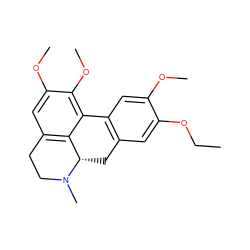 CCOc1cc2c(cc1OC)-c1c(OC)c(OC)cc3c1[C@H](C2)N(C)CC3 ZINC000473128426