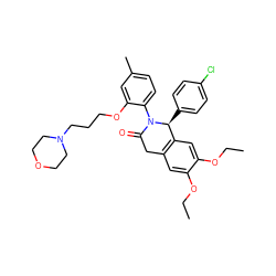 CCOc1cc2c(cc1OCC)[C@H](c1ccc(Cl)cc1)N(c1ccc(C)cc1OCCCN1CCOCC1)C(=O)C2 ZINC000118796396
