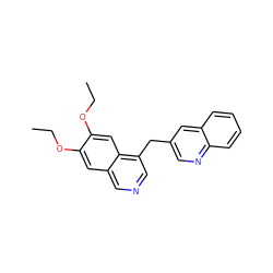 CCOc1cc2cncc(Cc3cnc4ccccc4c3)c2cc1OCC ZINC000145077378