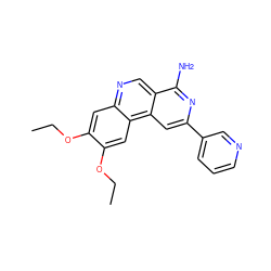 CCOc1cc2ncc3c(N)nc(-c4cccnc4)cc3c2cc1OCC ZINC000045260631