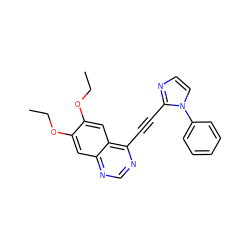 CCOc1cc2ncnc(C#Cc3nccn3-c3ccccc3)c2cc1OCC ZINC000028951235