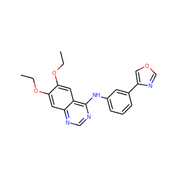 CCOc1cc2ncnc(Nc3cccc(-c4cocn4)c3)c2cc1OCC ZINC000013490791