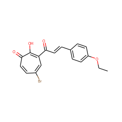 CCOc1ccc(/C=C/C(=O)c2cc(Br)ccc(=O)c2O)cc1 ZINC000004667476