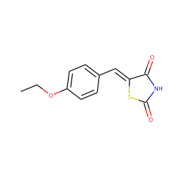 CCOc1ccc(/C=C2\SC(=O)NC2=O)cc1 ZINC000012408923