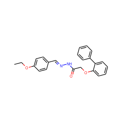 CCOc1ccc(/C=N/NC(=O)COc2ccccc2-c2ccccc2)cc1 ZINC000004719780