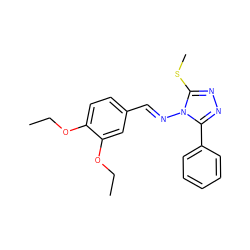 CCOc1ccc(/C=N/n2c(SC)nnc2-c2ccccc2)cc1OCC ZINC000004905861