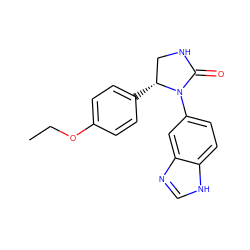 CCOc1ccc([C@@H]2CNC(=O)N2c2ccc3[nH]cnc3c2)cc1 ZINC000116195435