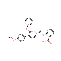 CCOc1ccc(-c2ccc(C(=O)Nc3ccccc3C(=O)O)cc2Oc2ccccc2)cc1 ZINC000013611209