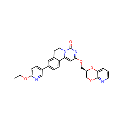 CCOc1ccc(-c2ccc3c(c2)CCn2c-3cc(OC[C@@H]3COc4ncccc4O3)nc2=O)cn1 ZINC000220066032