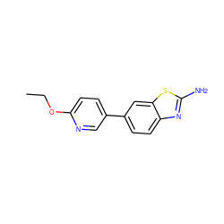 CCOc1ccc(-c2ccc3nc(N)sc3c2)cn1 ZINC000474609808