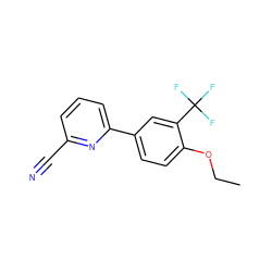 CCOc1ccc(-c2cccc(C#N)n2)cc1C(F)(F)F ZINC000058608878