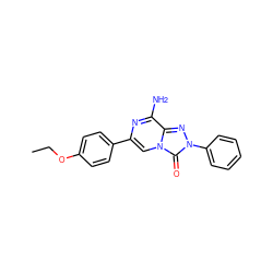 CCOc1ccc(-c2cn3c(=O)n(-c4ccccc4)nc3c(N)n2)cc1 ZINC001772651882