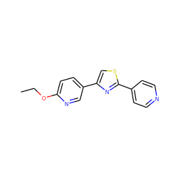 CCOc1ccc(-c2csc(-c3ccncc3)n2)cn1 ZINC000073296571