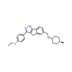 CCOc1ccc(-c2n[nH]c3c2Cc2cc(CN[C@H]4CC[C@H](C)CC4)ccc2-3)cc1 ZINC000253661004