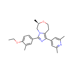 CCOc1ccc(-c2nc(-c3cc(C)nc(C)c3)c3n2C[C@@H](C)OCC3)cc1C ZINC001772650468