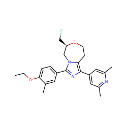 CCOc1ccc(-c2nc(-c3cc(C)nc(C)c3)c3n2C[C@@H](CF)OCC3)cc1C ZINC001772657779