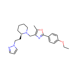 CCOc1ccc(-c2nc(CN3CCCC[C@@H]3CCn3cccn3)c(C)o2)cc1 ZINC000012763047