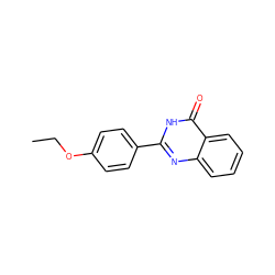 CCOc1ccc(-c2nc3ccccc3c(=O)[nH]2)cc1 ZINC000039343290