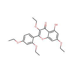 CCOc1ccc(-c2oc3cc(OCC)cc(O)c3c(=O)c2OCC)c(OCC)c1 ZINC000013776551