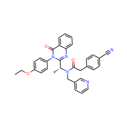 CCOc1ccc(-n2c([C@@H](C)N(Cc3cccnc3)C(=O)Cc3ccc(C#N)cc3)nc3ccccc3c2=O)cc1 ZINC000049793553