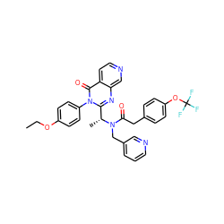 CCOc1ccc(-n2c([C@@H](C)N(Cc3cccnc3)C(=O)Cc3ccc(OC(F)(F)F)cc3)nc3cnccc3c2=O)cc1 ZINC000028707858