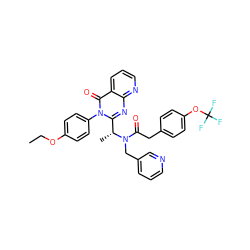 CCOc1ccc(-n2c([C@@H](C)N(Cc3cccnc3)C(=O)Cc3ccc(OC(F)(F)F)cc3)nc3ncccc3c2=O)cc1 ZINC000003842037