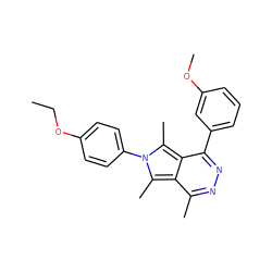 CCOc1ccc(-n2c(C)c3c(C)nnc(-c4cccc(OC)c4)c3c2C)cc1 ZINC000028755643