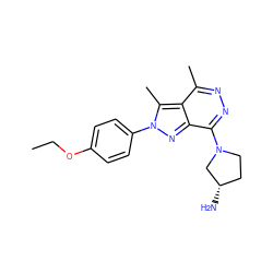 CCOc1ccc(-n2nc3c(N4CC[C@H](N)C4)nnc(C)c3c2C)cc1 ZINC000072112719