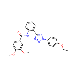 CCOc1ccc(-n2nnc(-c3ccccc3NC(=O)c3ccc(OC)c(OC)c3)n2)cc1 ZINC000299852790