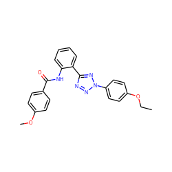 CCOc1ccc(-n2nnc(-c3ccccc3NC(=O)c3ccc(OC)cc3)n2)cc1 ZINC001772613702