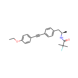 CCOc1ccc(C#Cc2ccc(C[C@@H](C)NC(=O)C(C)(C)F)cc2)cc1 ZINC000113413842