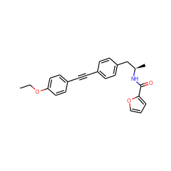 CCOc1ccc(C#Cc2ccc(C[C@@H](C)NC(=O)c3ccco3)cc2)cc1 ZINC000113410915