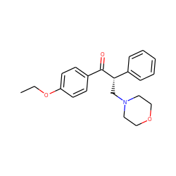 CCOc1ccc(C(=O)[C@@H](CN2CCOCC2)c2ccccc2)cc1 ZINC000020840612