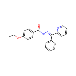 CCOc1ccc(C(=O)N/N=C(\c2ccccc2)c2ccccn2)cc1 ZINC000000369604