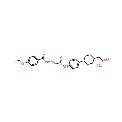 CCOc1ccc(C(=O)NCCC(=O)Nc2ccc(C3CCC(CC(=O)O)CC3)cc2)cc1 ZINC000205379533